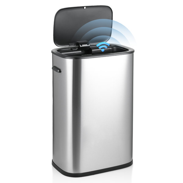 14.5 Stainless Steel Motion Sensor Trash Can Automatic Garbage Dustbin 